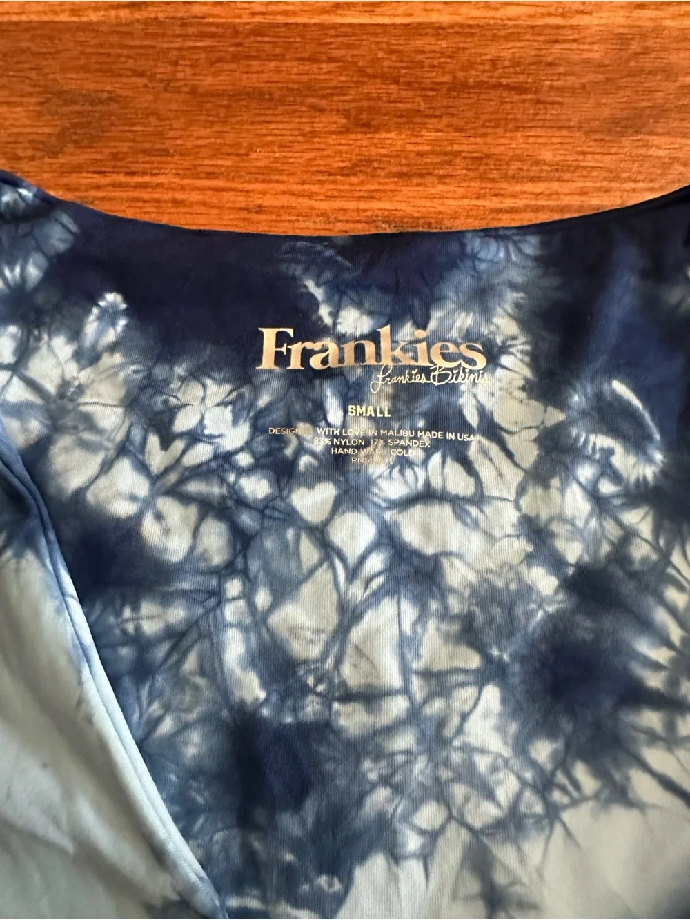 Frankie's Bikinis Sofia Richie Collab Ryan Blue Tie-Dye Bikini New Women's S